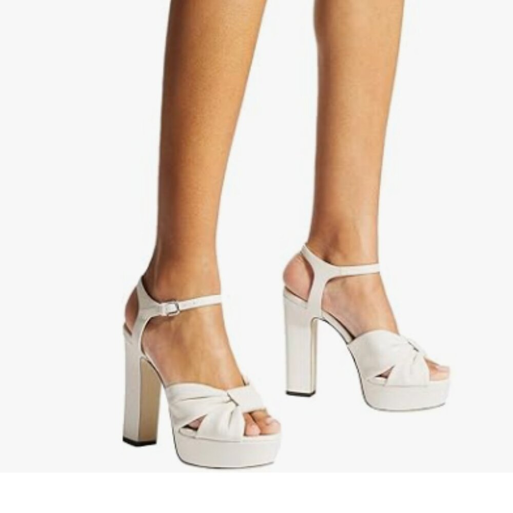 FSJ Ivory Platform Dress Heels